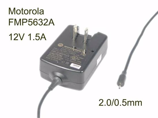 Motorola FMP5632A AC Adapter 5V-12V 12V 1.5A, 2.0/0.5mm, US 2P