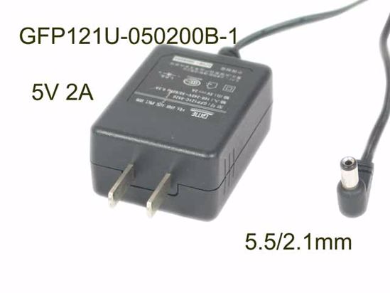 GME GFP121U-050200B-1,GFP121C-0520, AC Adapter 5V-12V 5V 2A, 5.5/2.1mm, US 2P Plug