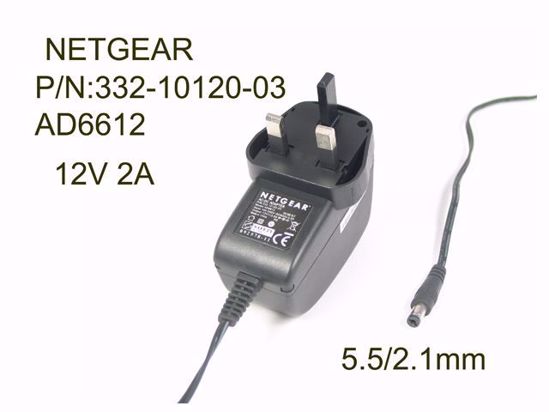 NETGEAR AD6612 AC Adapter 5V-12V 12V 1.5A, 5.5/2.1mm, UK 3P Plug