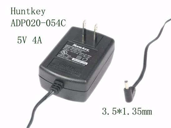 Huntkey ADP020-054C AC Adapter 5V-12V 5V 4A, 3.5*1.35mm, US 2P