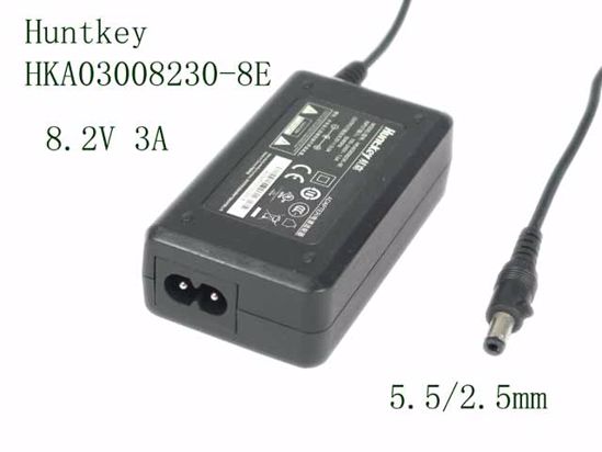 Huntkey HKA03008230-8E AC Adapter 5V-12V 8.2V 3A, 5.5/2.5mm, 2-Prong