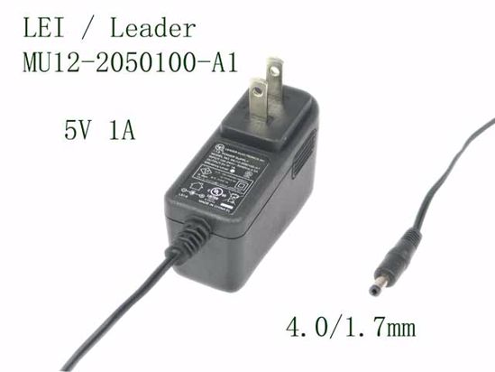 LEI / Leader MU12-2050100-A1 AC Adapter 5V-12V 5V 1A, 4.0/1.7mm, US 2P