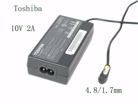 Toshiba Common Item (Toshiba) AC Adapter 5V-12V 10V 2.0A, 4.8/1.7mm, 2-Prong