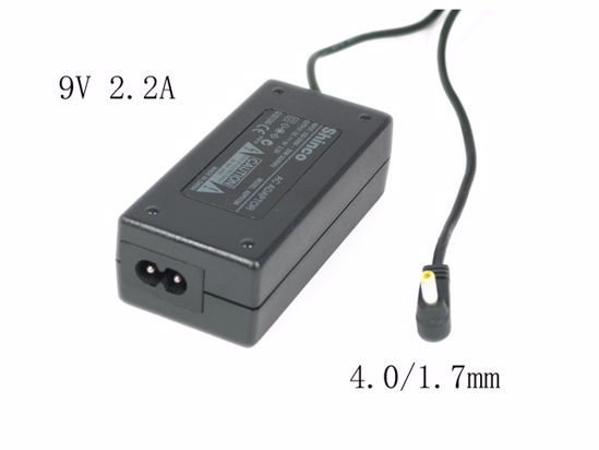 Other Brands Shinco AC Adapter 5V-12V 9V 2.2A, 4.0/1.7mm, 2-Prong, New