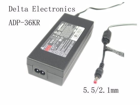 Delta Electronics ADP-36KR AC Adapter 5V-12V 12V 3A, 5.5/2.1mm, 2P, New