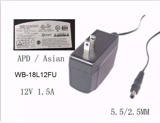 APD / Asian Power Devices WB-18L12FU AC Adapter 5V-12V