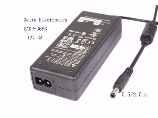 Delta Electronics EADP-36FB AC Adapter 5V-12V 12V 3A, 5.5/2.5mm, 2P