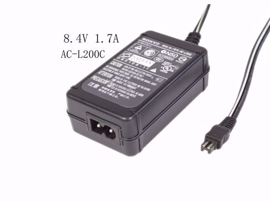 Sony Common Item (Sony) AC Adapter 5V-12V AC-L200C, 8.4V 1.7A, Rectangular Tip, 2-Prong