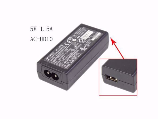 Sony AC Adapter (Sony) AC Adapter 5V-12V 5V 1.5A, USB Port, 2P