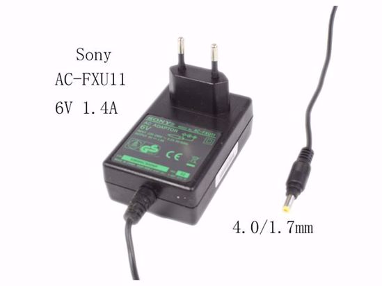 Sony AC Adapter (Sony) AC Adapter 5V-12V 6V 1.4A, 4.0/1.7mm, EU 2P Plug