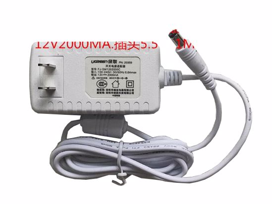 FUJIA FJ-SW1202000C AC Adapter 5V-12V FJ-SW1202000C, While