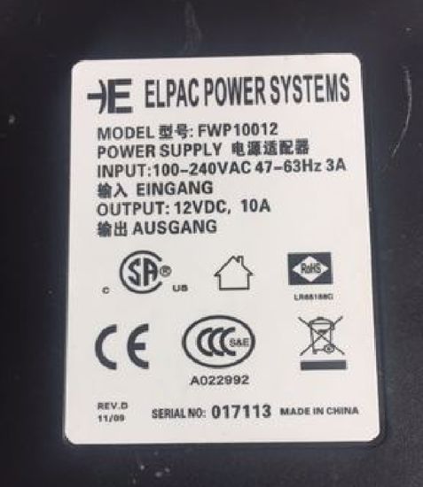 ELPAC FWP10012 AC Adapter 5V-12V FWP10012