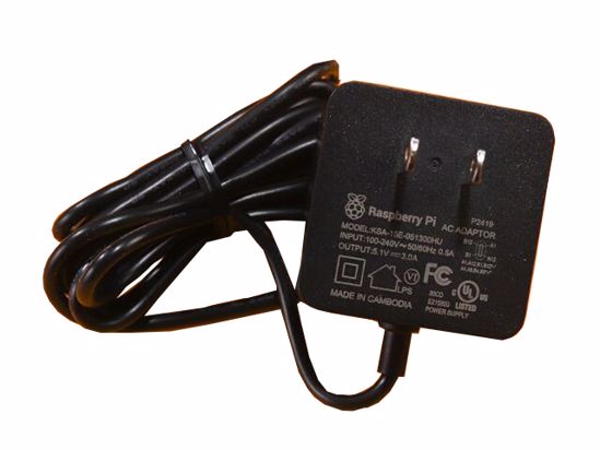 Raspberry pi KSA-15E-051300HU AC Adapter 5V-12V KSA-15E-051300HU, Black