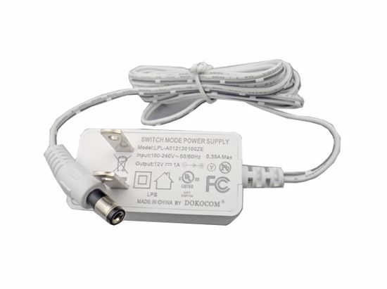 DOKOCOM LPL-A012120100ZE AC Adapter 5V-12V LPL-A012120100ZE, While