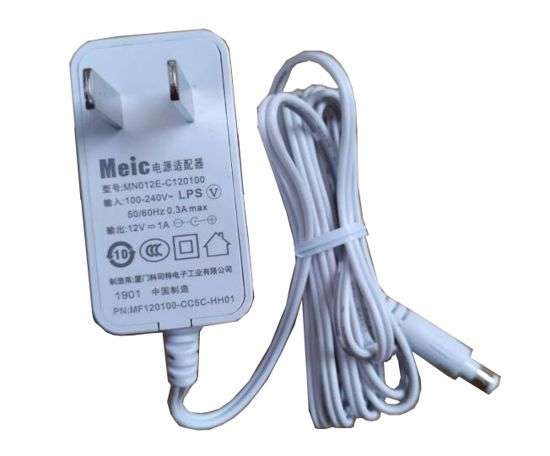 Meic MN012E-C120100 AC Adapter 5V-12V MN012E-C120100, While