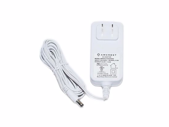 AMCREST NBS24J120200HU AC Adapter 5V-12V NBS24J120200HU, While