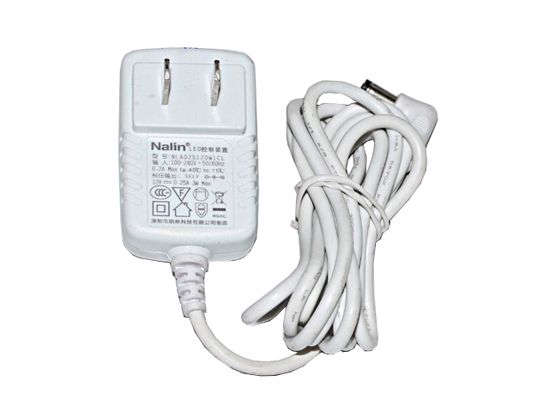 Nalin NLA025120W1CL AC Adapter 5V-12V NLA025120W1CL, While