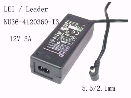 LEI NU36-4120360-I3 AC Adapter 5V-12V NU36-4120360-I3