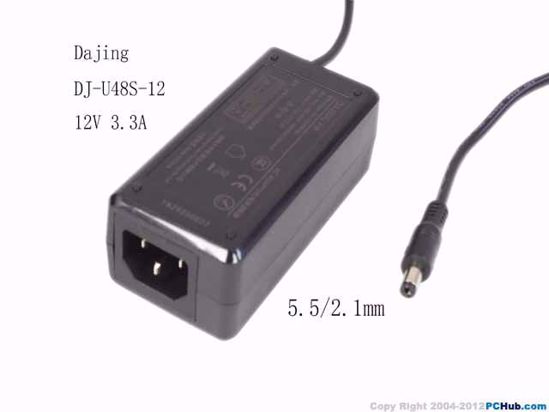 Dajing DJ-U48S-12 AC Adapter 5V-12V 12V 3.3A, 5.5/2.1mm, C14, New