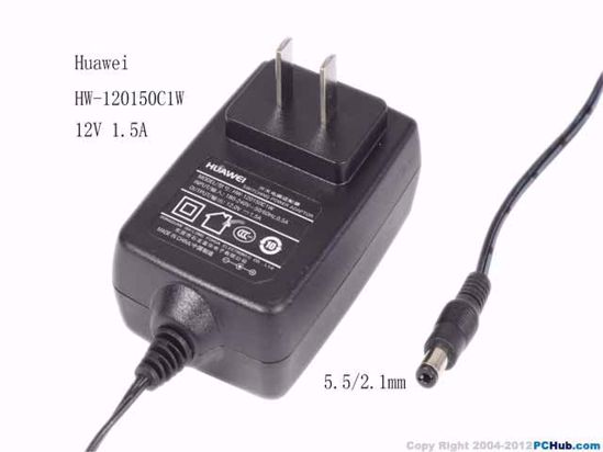 Huawei HW-120150C1W AC Adapter 5V-12V 12V 1.5A, 5.5/2.1mm, US 2P Plug, New