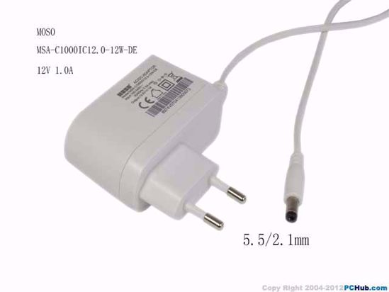 MOSO MSA-C1000IC12.0-12W-DE AC Adapter 5V-12V