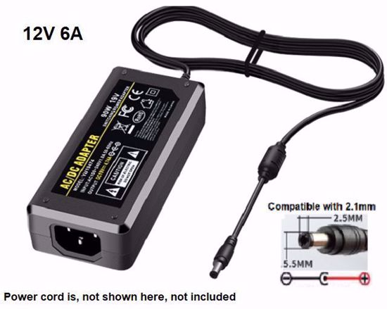 ACP OEM 12060, AC Adapter, 12V 6A, 5.5/2.5mm