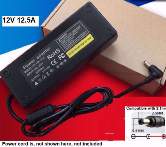 ACP OEM 12125, AC Adapter, 12V 12.5A, 5.5/2.5mm