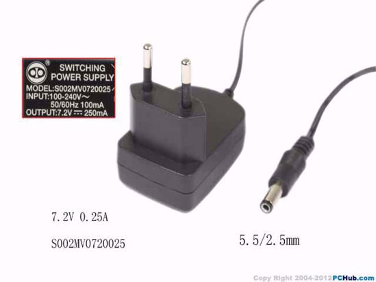 Other Brands S002MV0720025 AC Adapter 5V-12V S002MV0720025