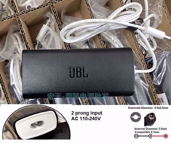 JBL NDT19V-3C-DC 19V 3A 5.5/2.5mm 2-prong AC Adapter