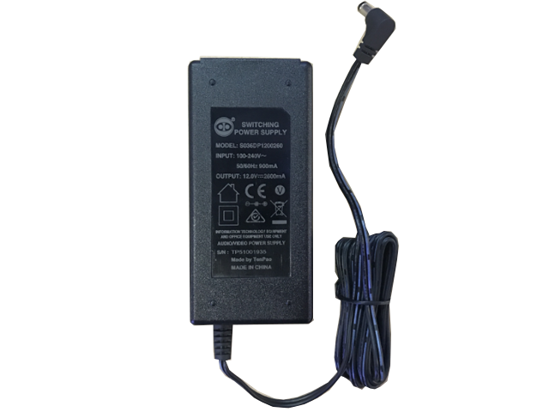 Other Brands Ten Pao AC Adapter 5V-12V 12V 2.6A, Barrel 5.5/2.1mm, 2-Prong