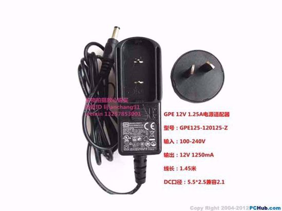 GPE GPE125-120125-Z AC Adapter 5V-12V GPE125-120125-Z