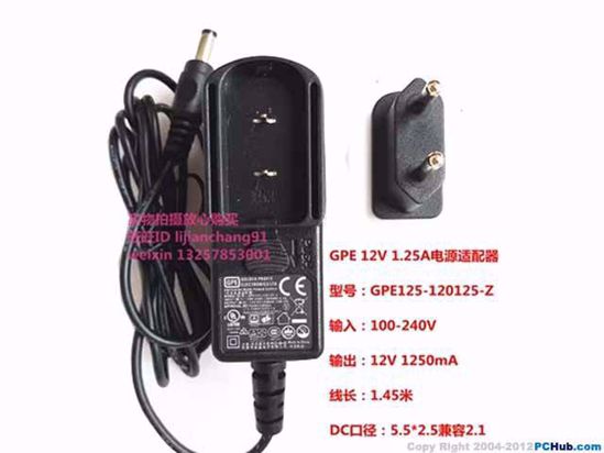 GPE GPE125-120125-Z AC Adapter 5V-12V GPE125-120125-Z