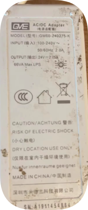 *Brand NEW*Original GVE GM60-240275-K 24V 2.75A AC Adapter Power Supply