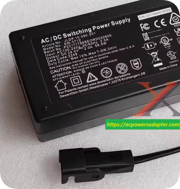 *Brand NEW*29V 2A /58W AC ADAPTER OKin SW-3712 Two holes Power Supply