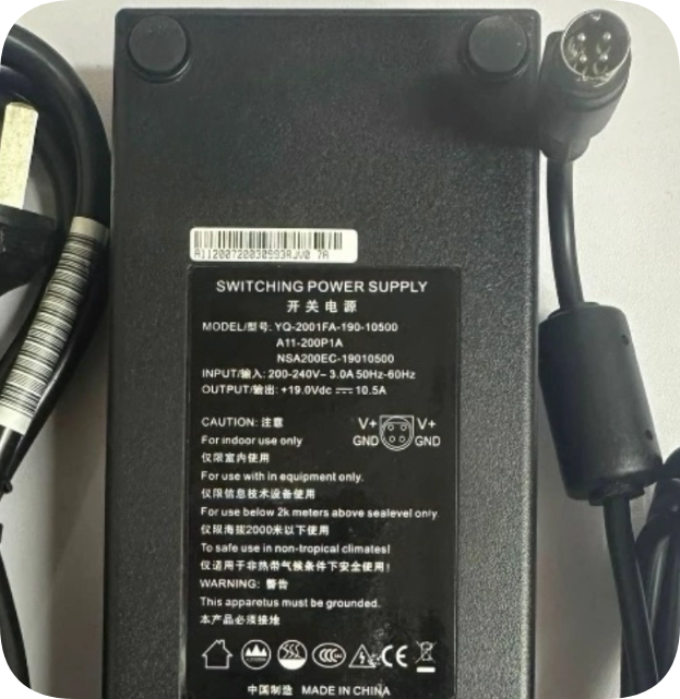 *Brand NEW*Original 19V 10.5A 200W AC ADAPTER YQ-2001FA-190-10500 Power Supply