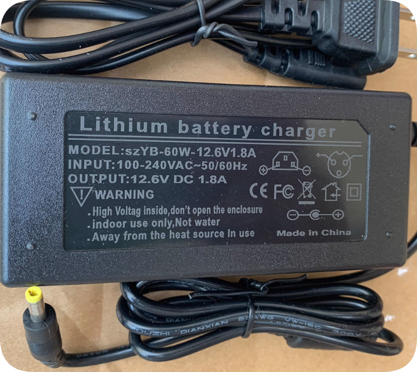 *Brand NEW*Lithium battery charger szYB-60W-12.6V1.8A 12.6VDC 1.8A AC ADAPTER Power Supp