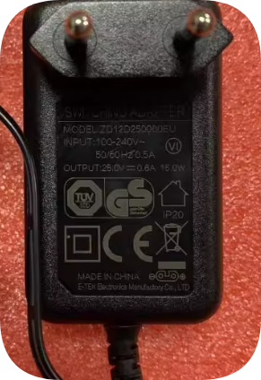 *Brand NEW*25.0V 0.6A AC ADAPTER LEXY ZD12D250060EU VC-SPD302-1 T-ZC17 Power Supply