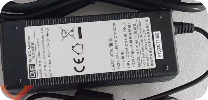 *Brand NEW*GVE 48V 1.25A Power Adapter GM601-480125 Charging Cable Switch 60W Transforme