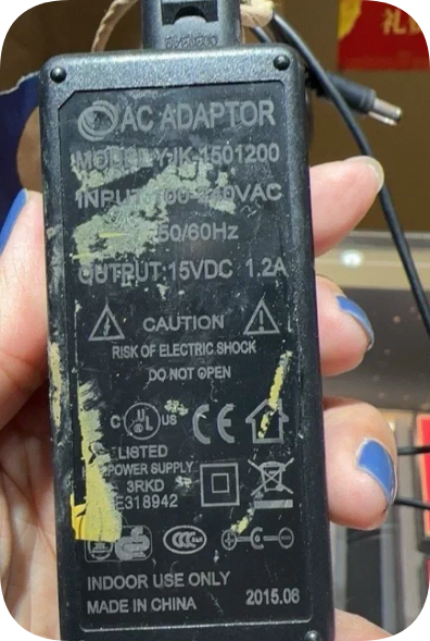 *Brand NEW*Model YJK-1501200 15V DC 1.2A Compatible with Power Adapter Center-Negative P
