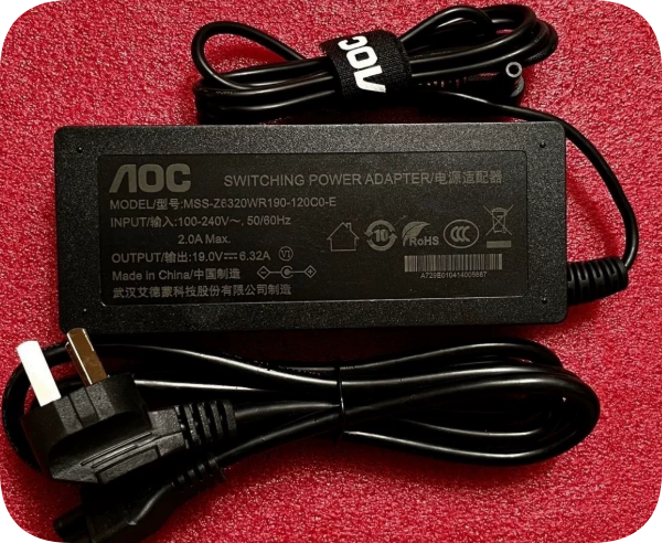 *Brand NEW* Replacement Power Adapter for AOC MSS‑Z6320WR190‑120C0‑E | 19 Volt 6.32A 120