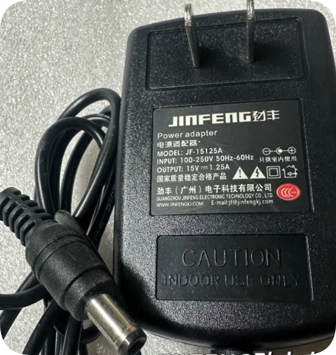 *Brand NEW*JINFENG 15V 1.25A Optical Transceiver Charger AC ADAPTER GMA-0502000 Fiber Op