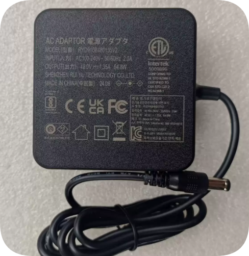 *Brand NEW*48V 1.35A AC Adapter Intertek Model RYD910B480135V2 with 5.5 x 1.7mm Connect