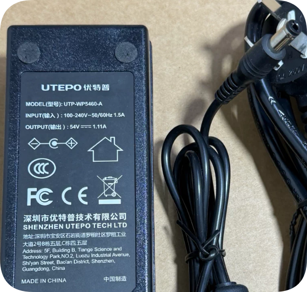 *Brand NEW*UTEPO UTP-WP5460-A Power Adapter 54V 1.11A 5.5x2.5mm Round Connector Power Su